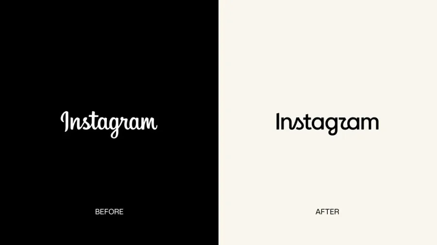 Instagram wordmark before and after its 2026 redesign