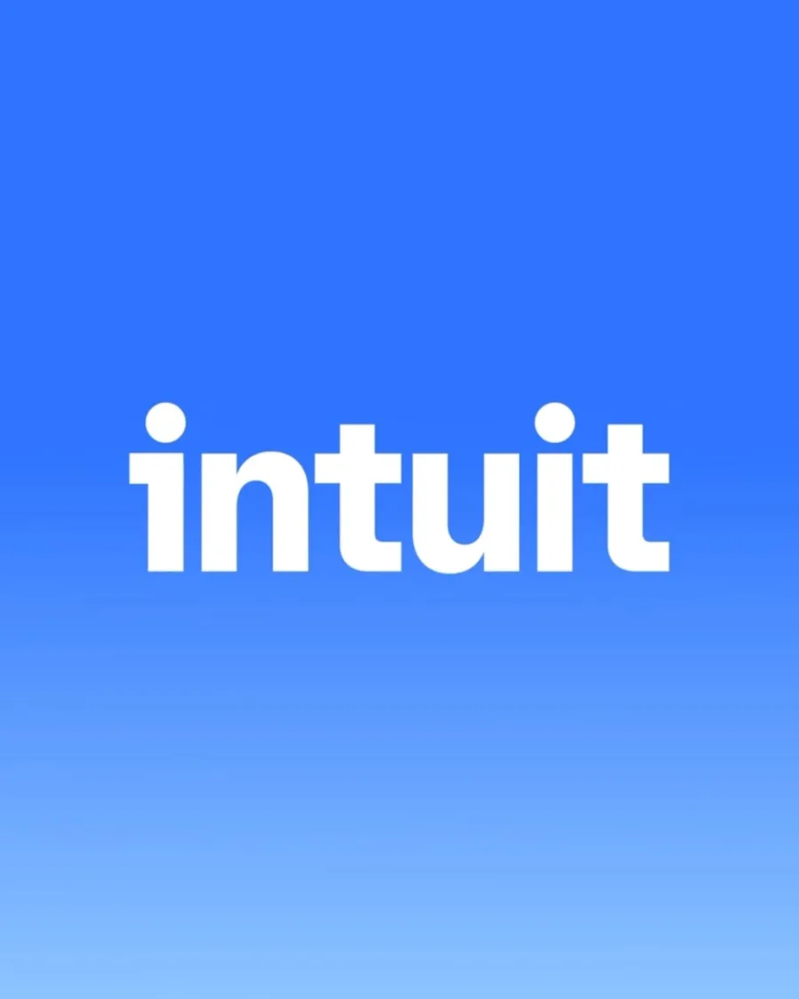 Intuit lowercase wordmark and i glyph designed for motion