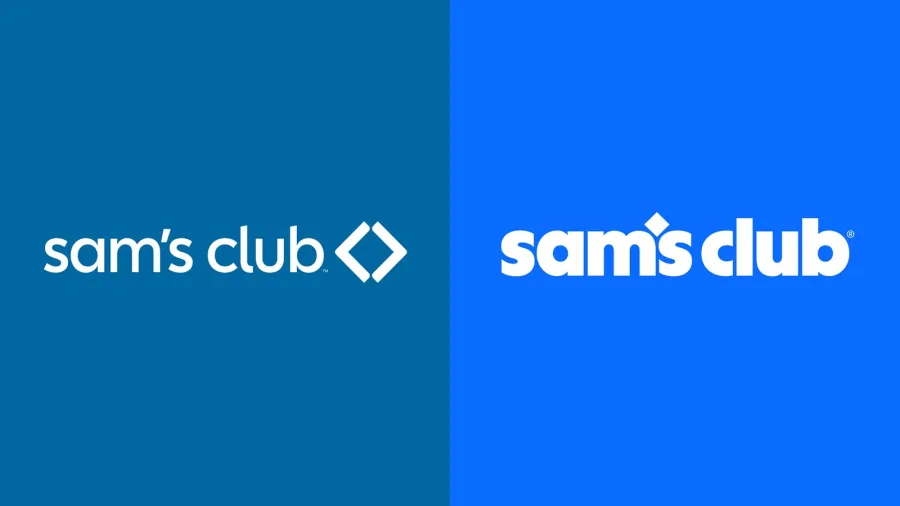 Sam's Club logo before and after the 2026 rebrand by Turner Duckworth