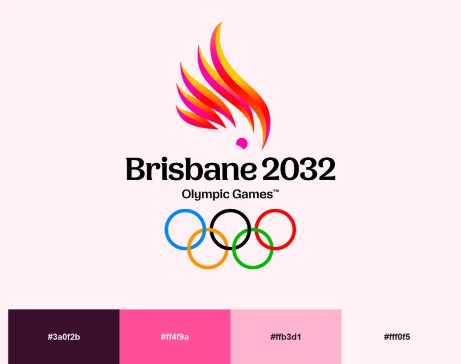 Brisbane 2032 Olympic emblem inspired by the crest of a pink cockatoo