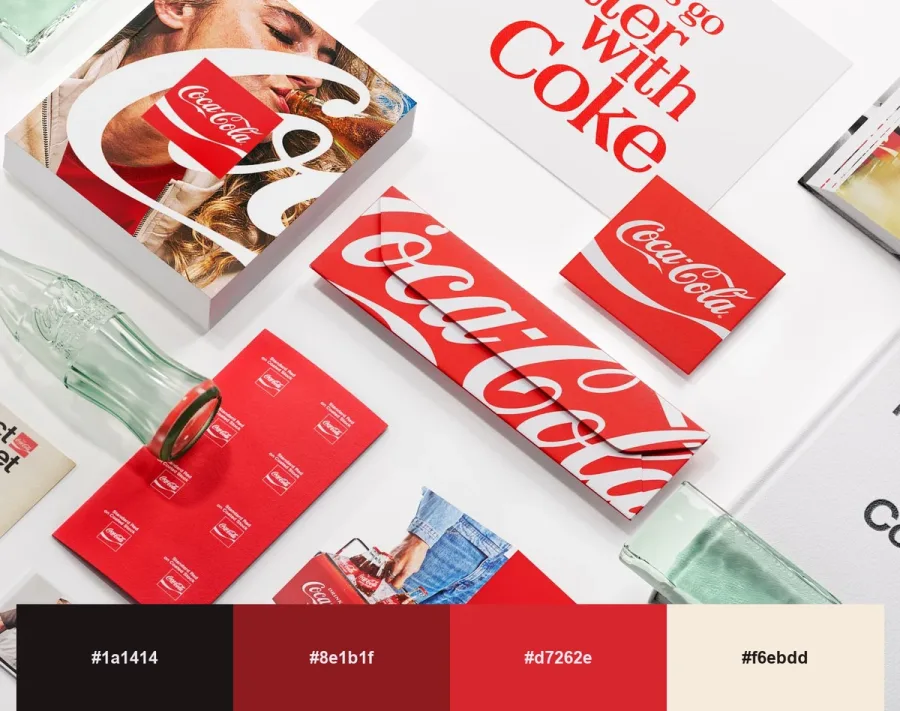 Coca-Cola's 2026 global identity by JKR in its strengthened red with cream