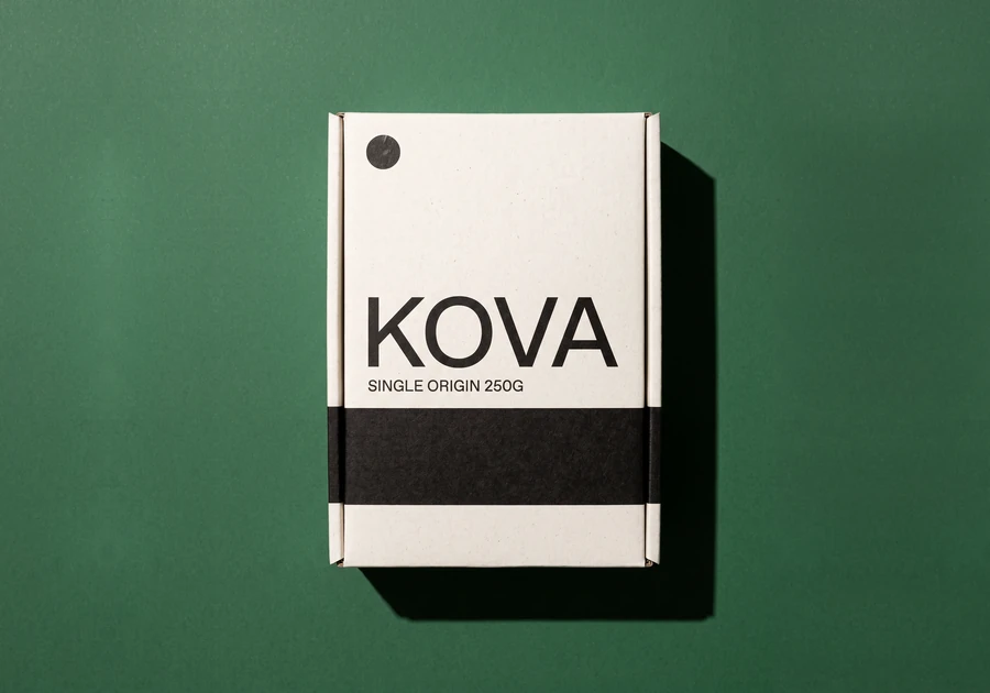 KOVA single origin coffee box: packaging design by Brandlic