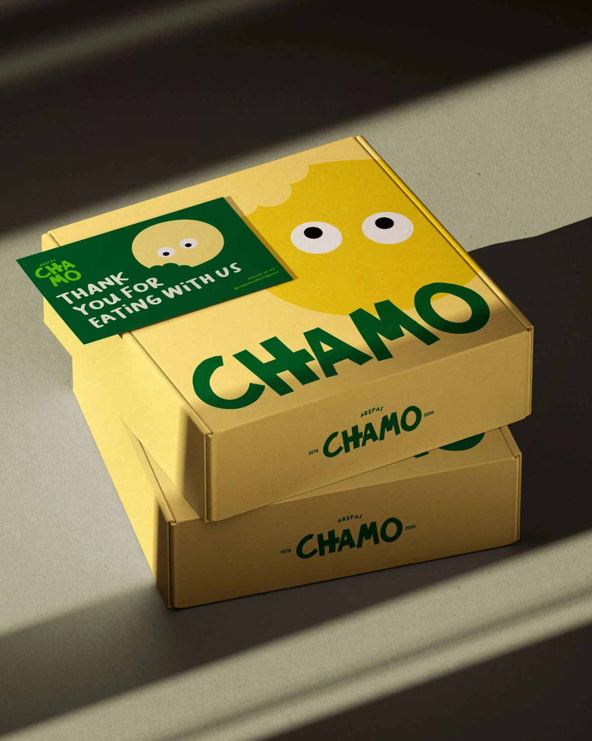 Chamo: stacked takeaway boxes
