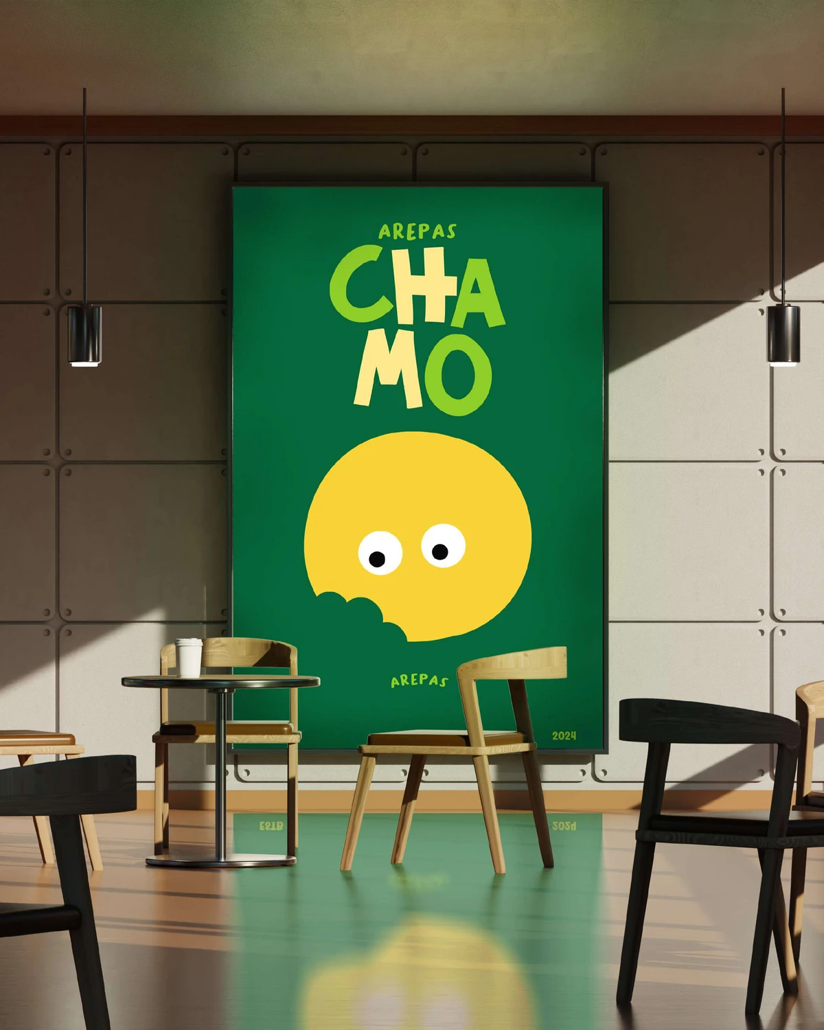 Chamo: poster inside the restaurant