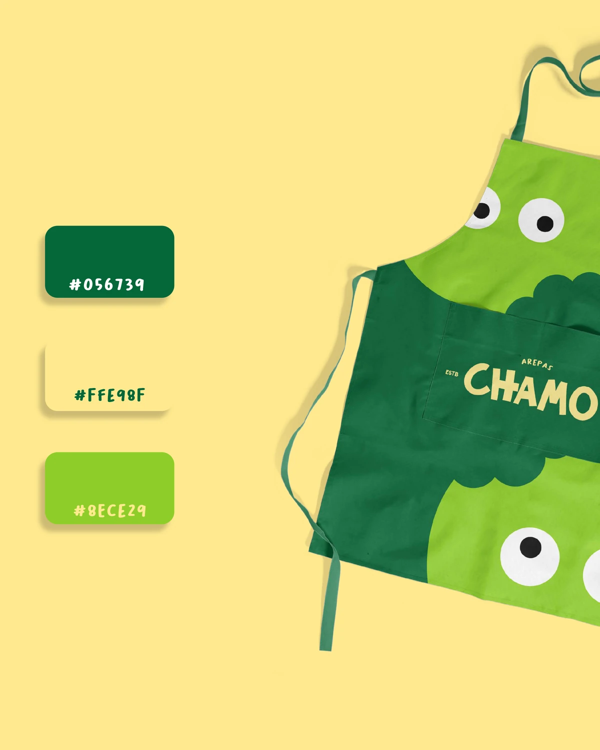 Chamo: the green and yellow colour palette