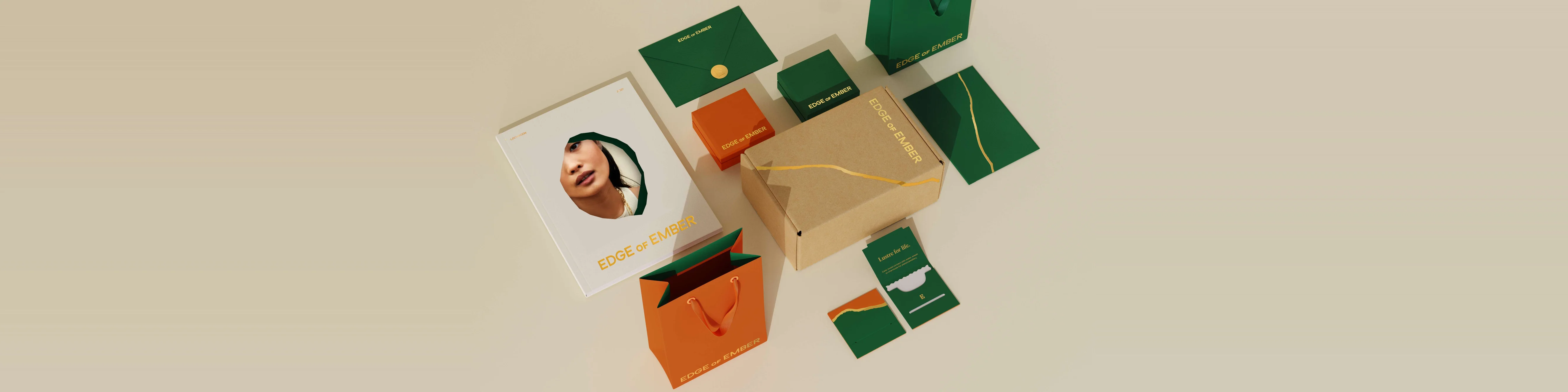 Edge of Ember: the full packaging range laid out