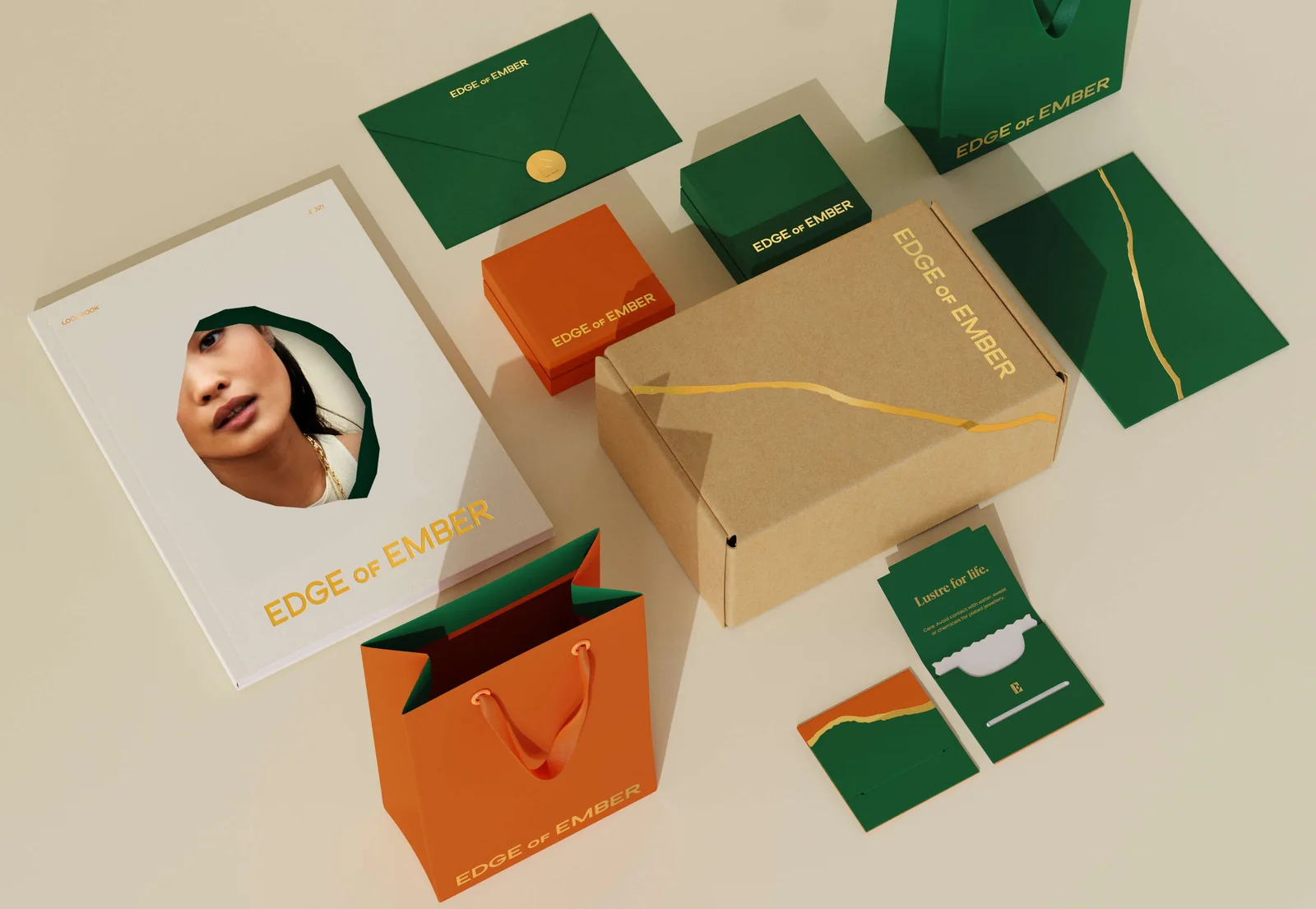 Edge of Ember: the full packaging range laid out