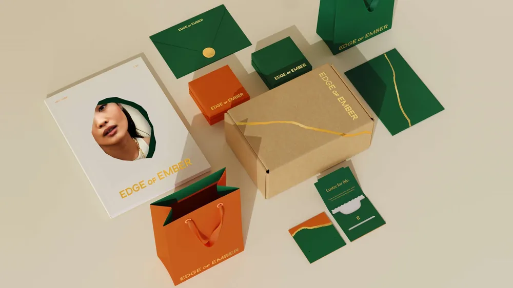 Edge of Ember: the full packaging range laid out