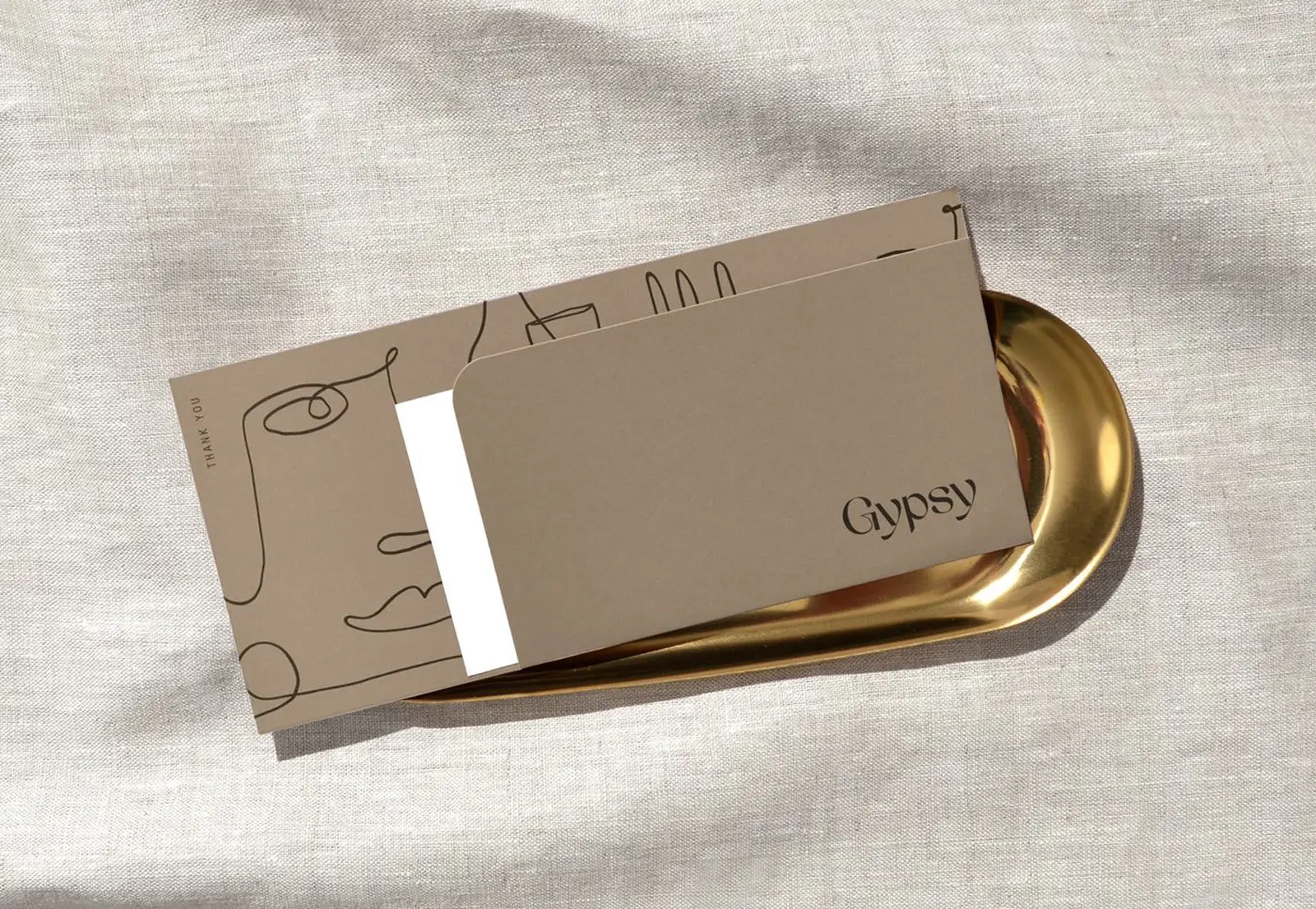 Gypsy: the menu folder on a brass tray