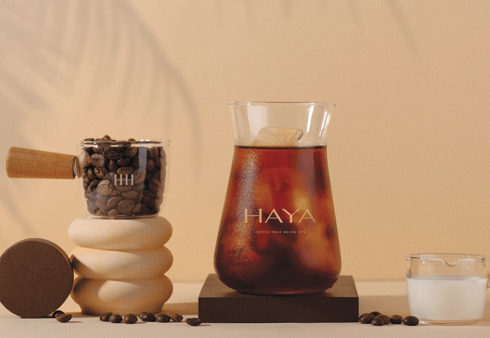 Haya: the cold brew carafe with beans and cane sugar