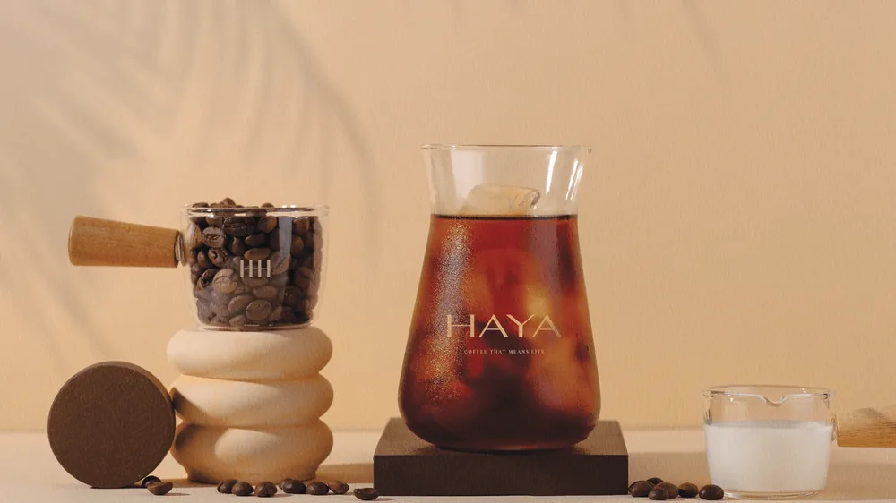 Haya: the cold brew carafe with beans and cane sugar