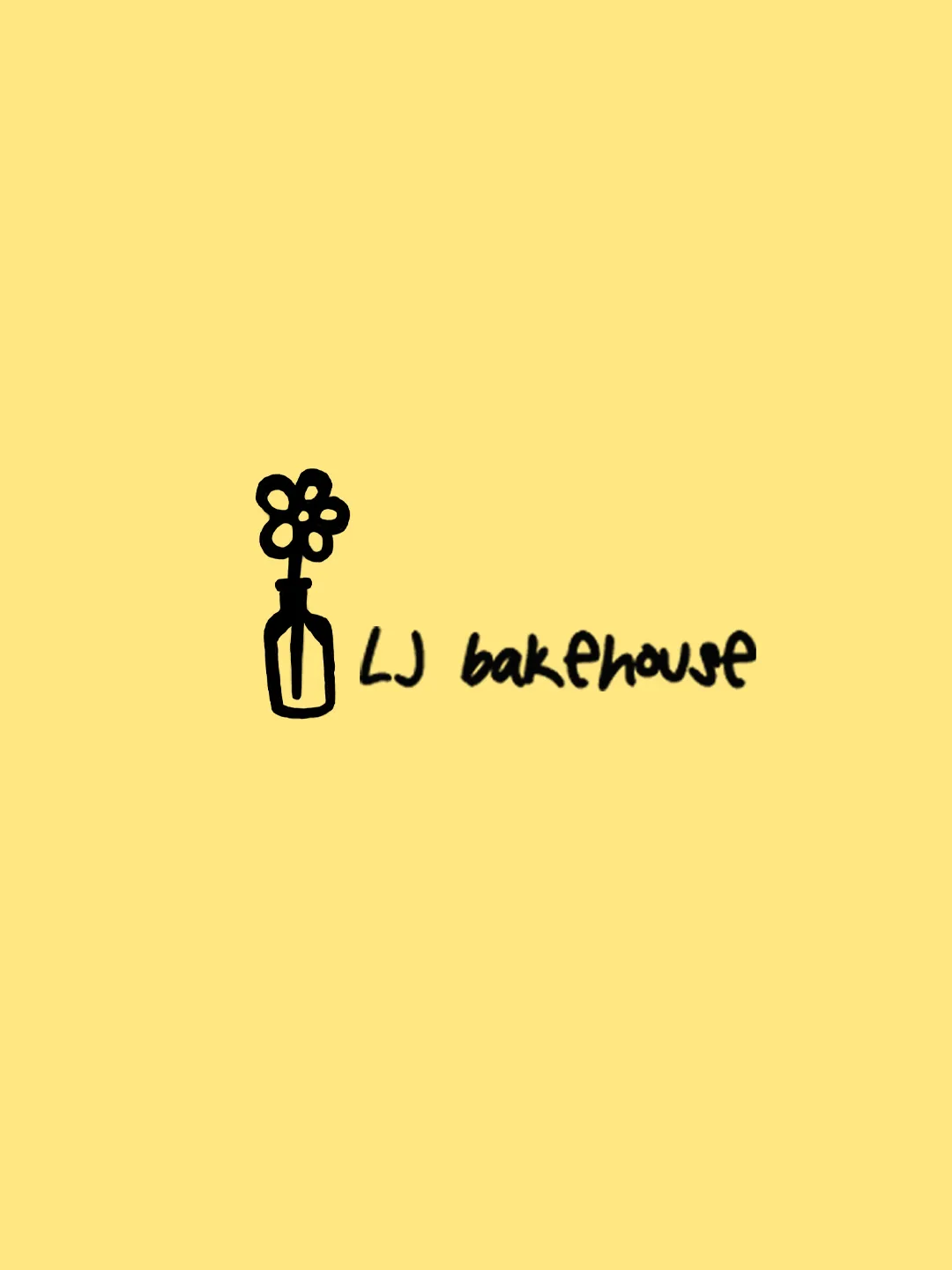 Late June Bakehouse: the secondary LJ bakehouse mark, a flower in a bottle