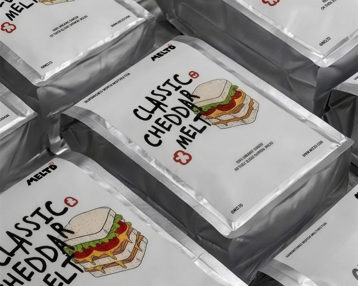MELTD: the Classic Cheddar Melt wraps stacked