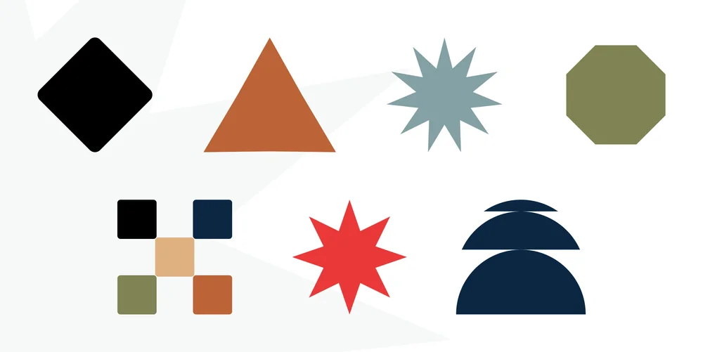 Motiv: the first direction, geometric brand elements