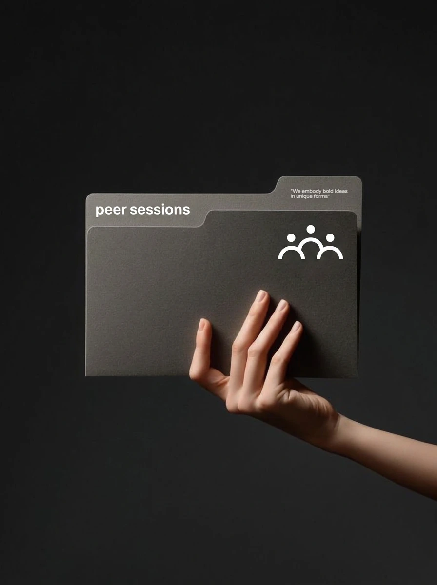 Peer Sessions: the branded document folder, held