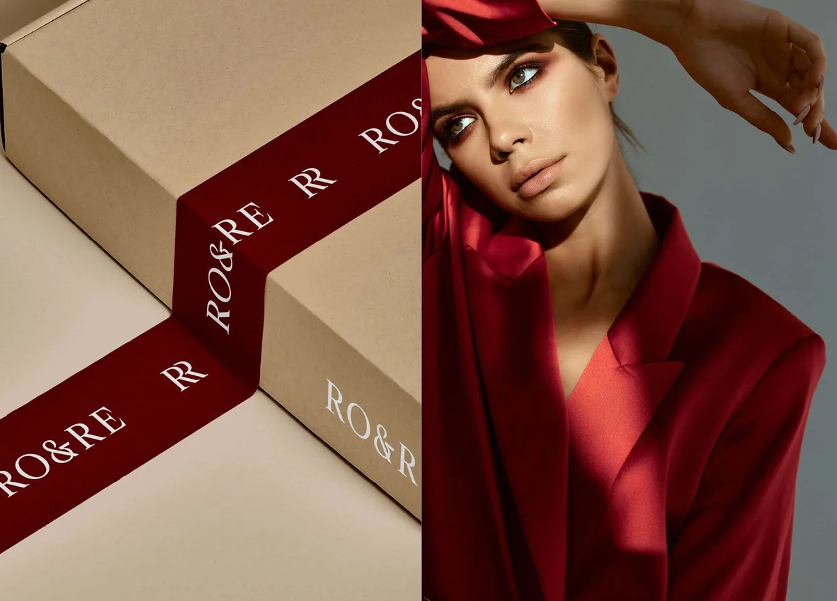 RO&RE: printed ribbon across shipping boxes