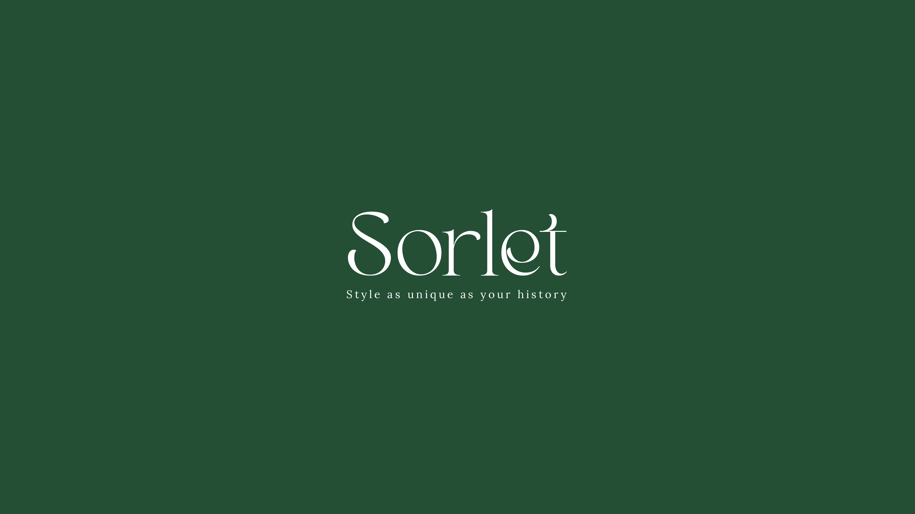 Sorlet: wordmark in forest green