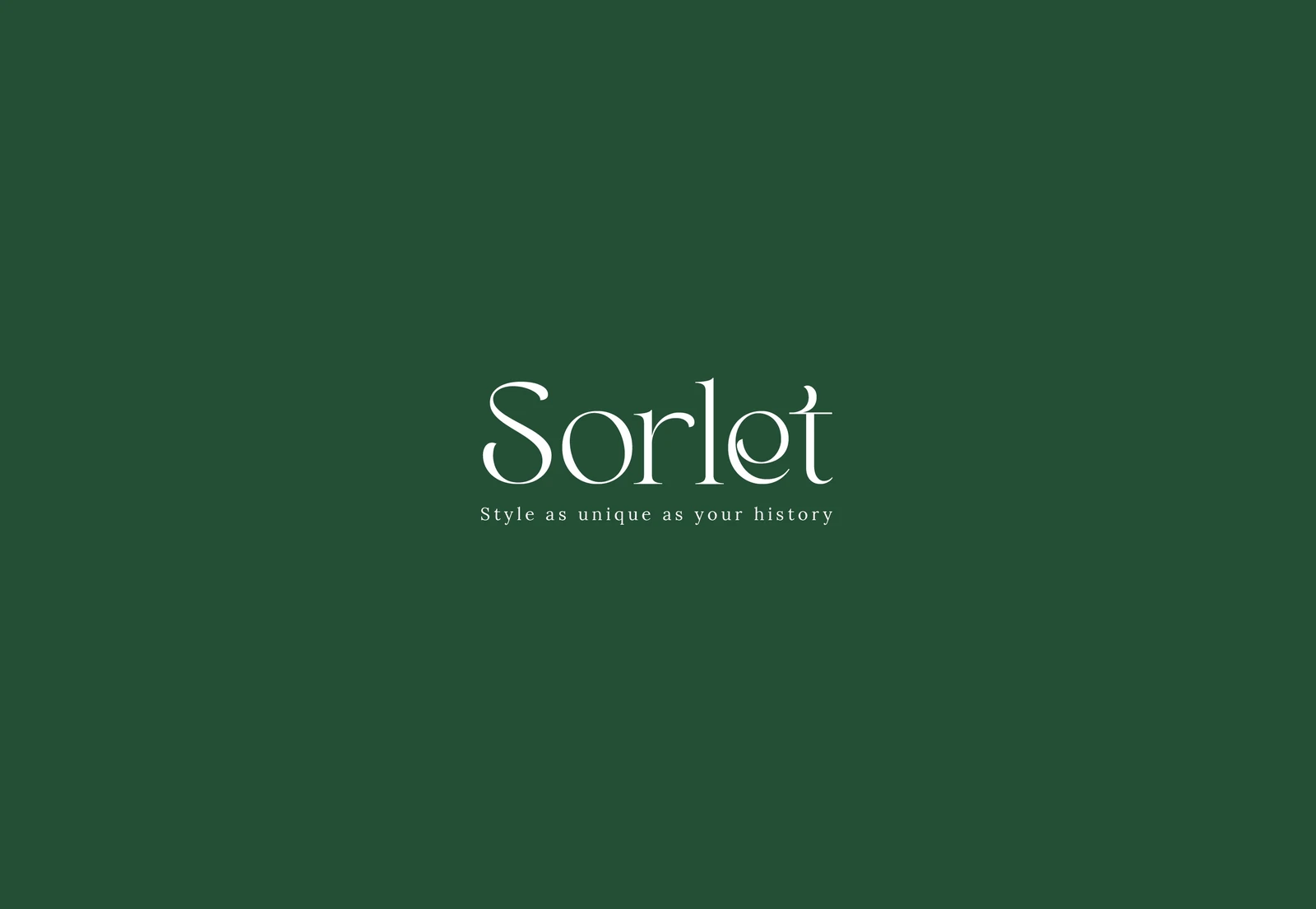 Sorlet: brand cover in forest green