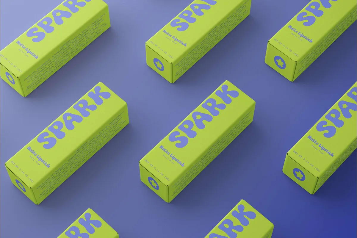 Spark Beauty: the lime cartons on periwinkle