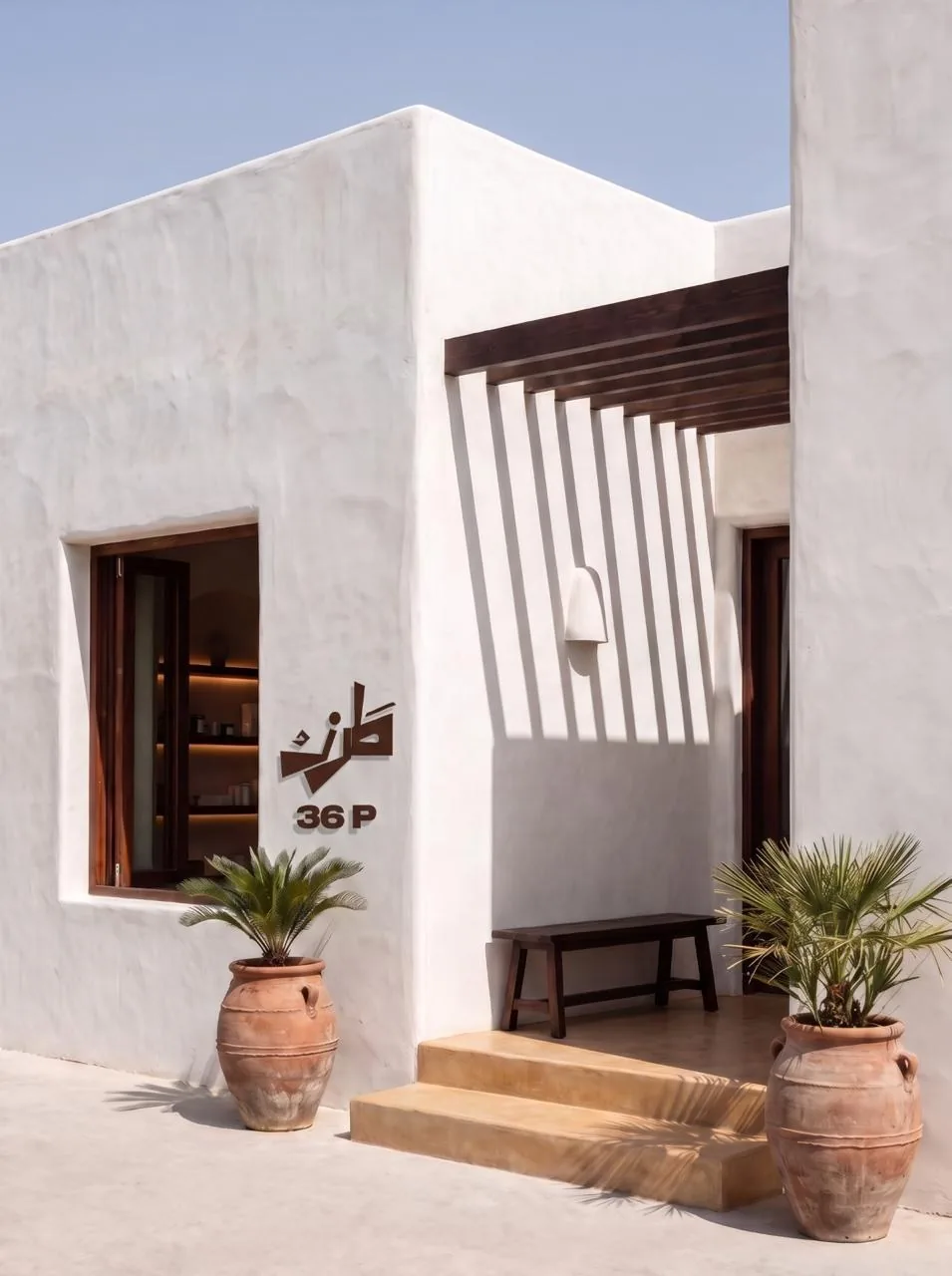 TRZ: the facade and the wooden screen